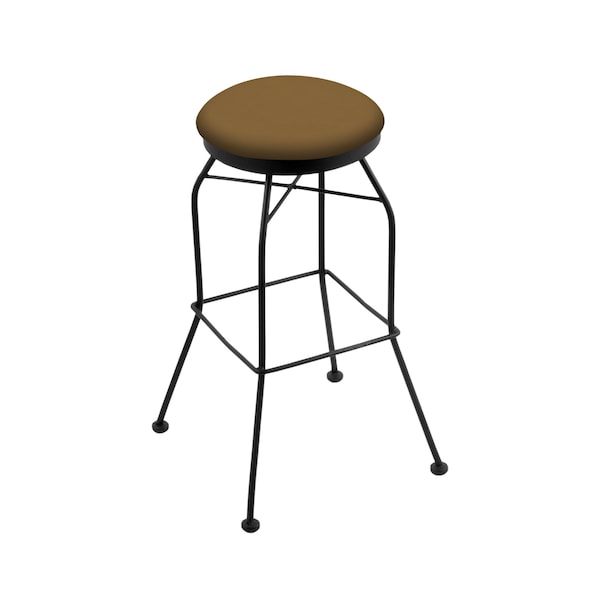 30" Swivel Bar Stool, Black Wrinkle, Canter Saddle Seat